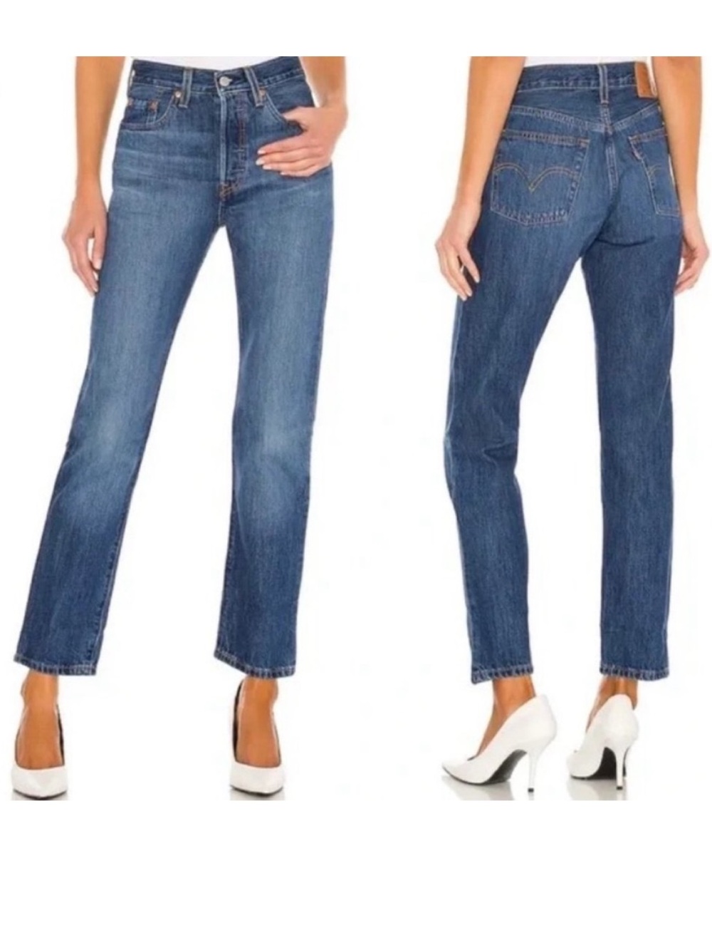 VINTAGE 90s Levi's Women's Straight Leg Blue Jeans
